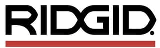 RIDGID logo with black text and red underline