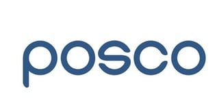 POSCO logo in blue text on white background