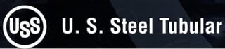 U.S. Steel Tubular logo with circular USS emblem and white text on dark background