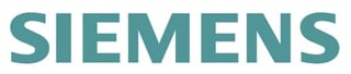 Siemens logo in teal green text