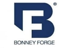 Bonney Forge logo featuring a bold navy blue B with registered trademark symbol