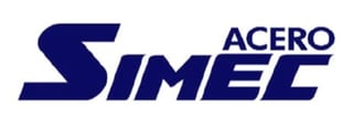 Simel Acero logo featuring dark blue stylized S and company name