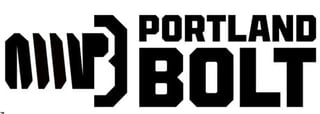 Portland Bolt company logo with stylized bolt symbol and text in black