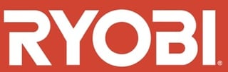 RYOBI logo in white text on a red rectangular background