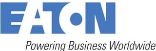 Eaton logo with tagline Powering Business Worldwide