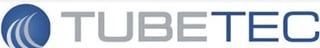TubeTec logo with blue circular icon featuring wave design and gray and blue text