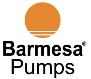 Barmesa Pumps logo featuring an orange circle with horizontal lines and company name in black text