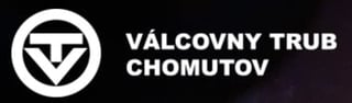 Valcovny Trub Chomutov logo with white V symbol in circle on black background