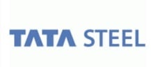 Tata Steel company logo in blue text on white background