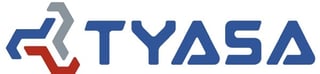 TYASA company logo with blue geometric symbol and text